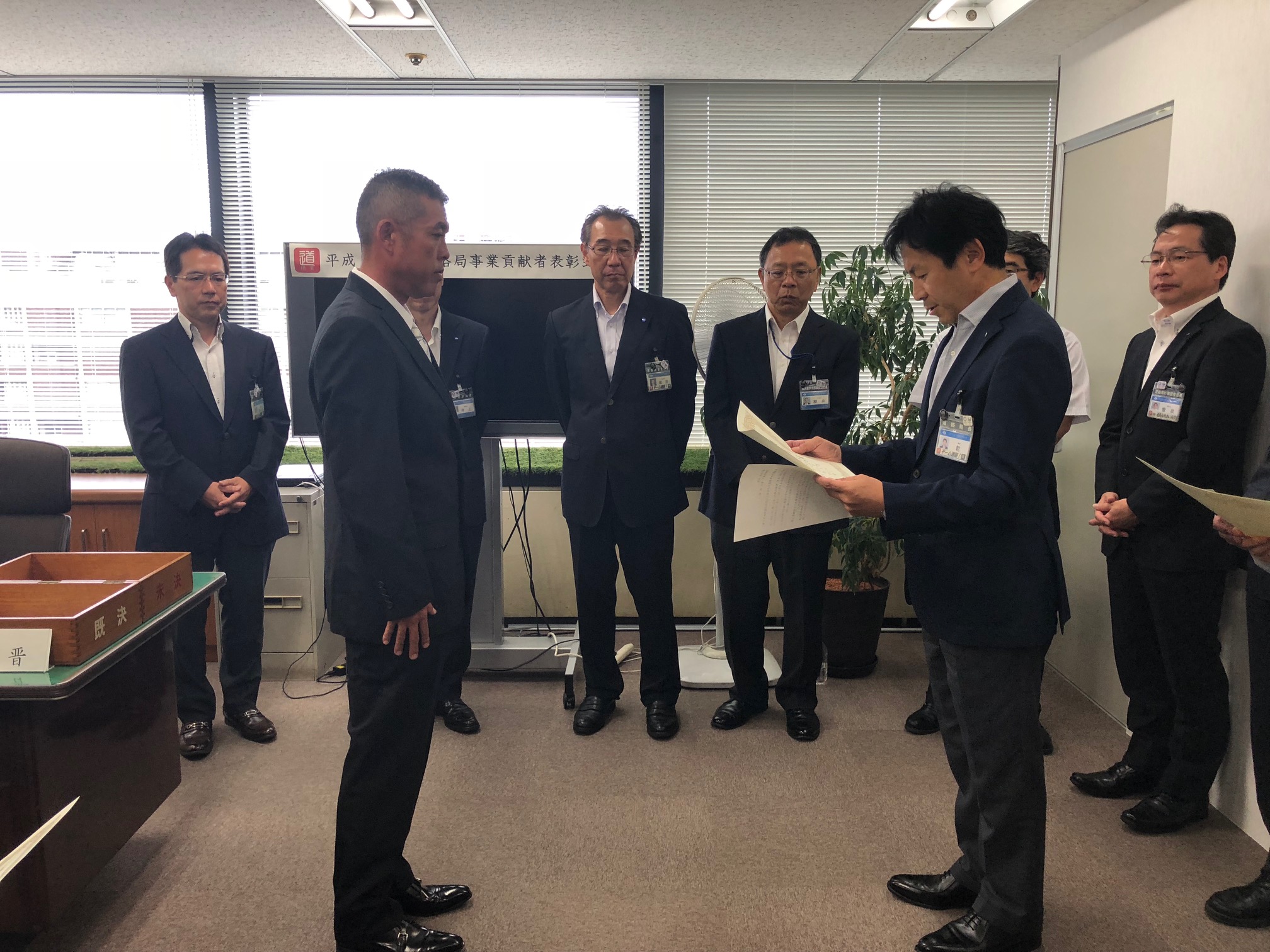 弊社の吉江誠が横浜市の「平成30年度 道路事業貢献者」として表彰されました